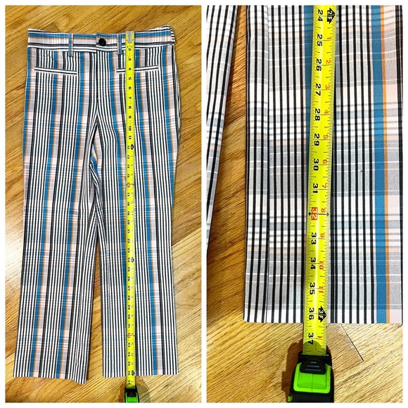 Anthropologie Maeve Jacquie Slim Trouser {Blue Motif} pants sz. 4. Nwot - Picture 12 of 15